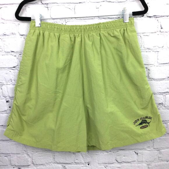 Joe Marlin Unwind Men's Embroidered Flap Pocket Green Lined Swim Trunk Size L - Picture 13 of 13